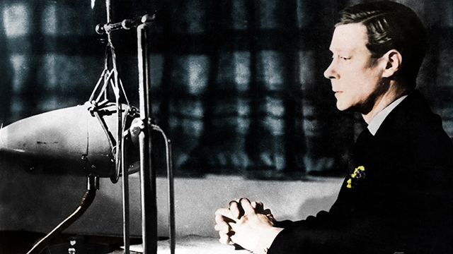 Edward VIII announcing his abdication